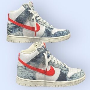 Nike Dunk High FLS “Washed Denim” | Women’s 6.5 | EUC